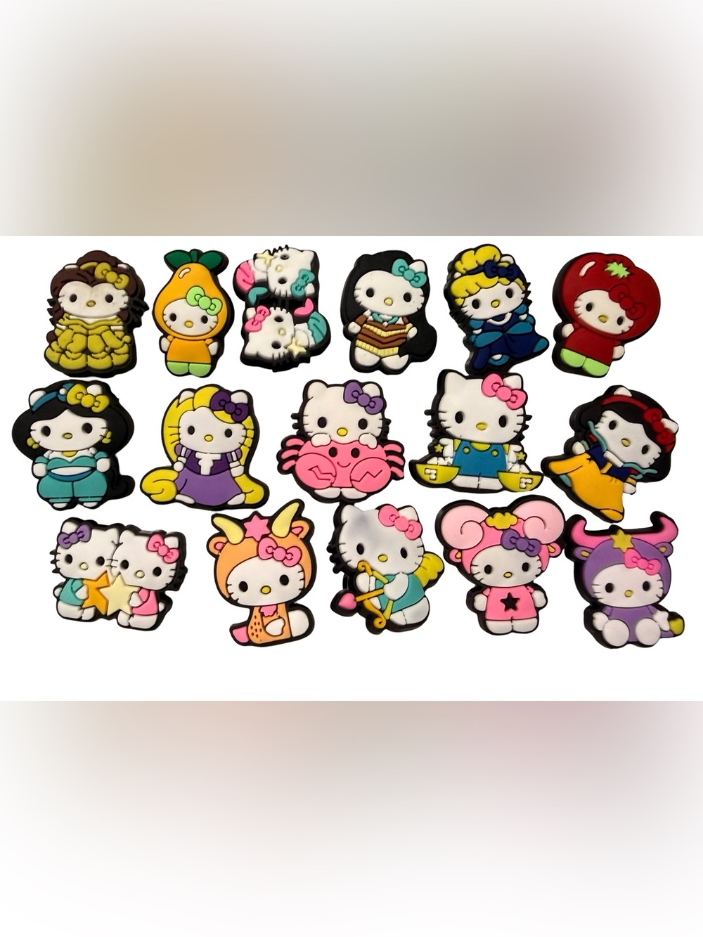 Hello Kitty Princess & Zodiac Croc Jibbitz Charm Bundle Sanrio Fantasy